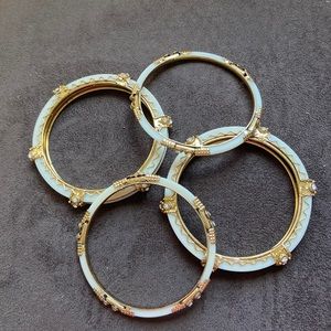 Set of four bangle bracelets